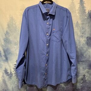 Men's‎ Tommy Bahama Blue Long Sleeve Button Down Shirt Size XL